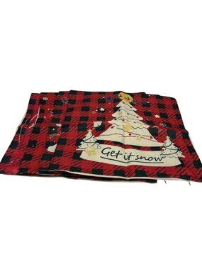 Lot Of 4 Christmas Tree Holiday Decorative Pillowcase Red Plaid Seasonal Decor